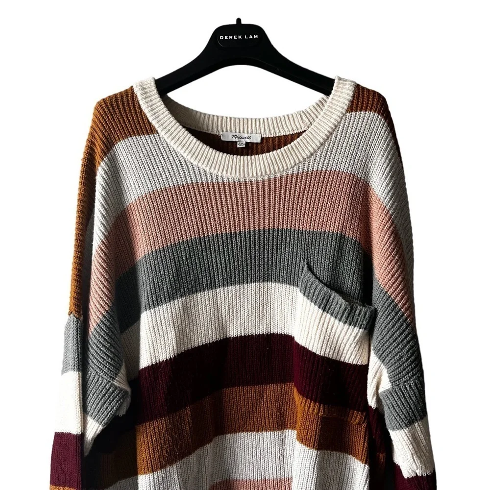Madewell Thompson Rainbow Stripe Pullover Sweater